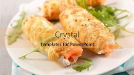  Presentation with pastry cream - Slides having puff-pastry-with-cheese-cream background and a yellow colored foreground