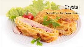  Presentation with puff pastry - Beautiful presentation theme featuring puff pastry with cheese backdrop and a yellow colored foreground