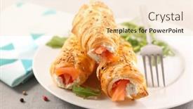  Presentation with pastry cream - Presentation theme enhanced with puff pastry with cream background and a lemonade colored foreground