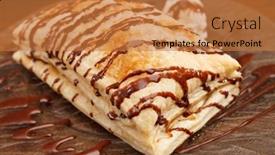  Presentation with pastry cream - Amazing PPT layouts having puff-pastry-with-ice-cream backdrop and a coral colored foreground