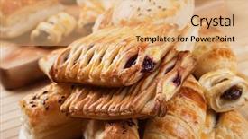  Presentation with puff pastry - Cool new presentation design with puff pastry with sweet cream backdrop and a coral colored foreground