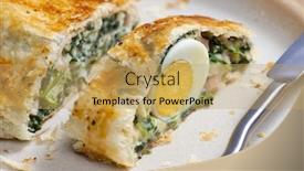  Presentation with spinach - PPT theme with puff-roly-poly-filled background and a yellow colored foreground