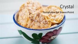  Presentation with quinoa trading - Slide deck enhanced with puffed corn and quinoa cake background and a  colored foreground