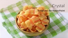  Presentation with bowl - Amazing presentation design having puffed-crisps-in-the-bowl backdrop and a yellow colored foreground