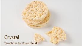  Presentation with basmati rice white rice rice - Colorful theme enhanced with puffed rice bread on white backdrop and a lemonade colored foreground