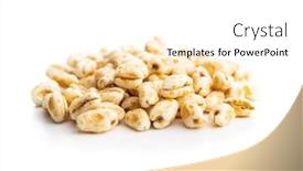  Presentation with honey - Cool new PPT theme with puffed-wheat-covered-with-honey backdrop and a white colored foreground
