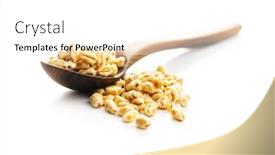  Presentation with honey - Beautiful theme featuring puffed-wheat-covered-with-honey backdrop and a white colored foreground