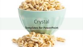  Presentation with honey - PPT layouts having puffed-wheat-covered-with-honey background and a soft green colored foreground