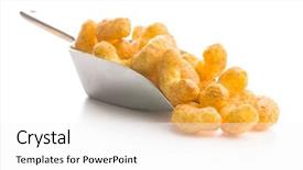  Presentation with peanut - PPT layouts featuring puffs isolated on white background background and a white colored foreground