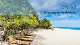  Presentation with boracay - Theme enhanced with puka beach at boracay background and a light blue colored foreground