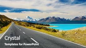  Presentation with new zealand - Beautiful presentation theme featuring pukaki lake new zealand backdrop and a dark gray colored foreground