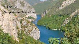  Presentation with blue water - Slides having puke - blue water of koman-fierza lake background and a  colored foreground