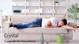  Presentation with vomiting - Cool new presentation theme with puke - man suffering from sick stomach backdrop and a  colored foreground