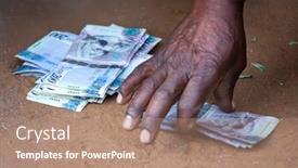  Presentation with old man - Amazing slide deck having pula-is-the-botswana-currency backdrop and a coral colored foreground