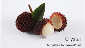  Presentation with rambutan - Cool new slide deck with pulasan-thick-skin-or-wild backdrop and a white colored foreground