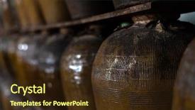  Presentation with alcoholic beverage - PPT theme consisting of puli brewery nantou taiwan background and a tawny brown colored foreground