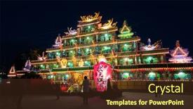  Presentation with dedication - Presentation theme enhanced with puli-township-taiwan-december-02 background and a tawny brown colored foreground