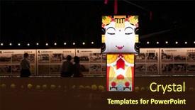  Presentation with dedication - PPT theme with puli-township-taiwan-december-02 background and a wine colored foreground