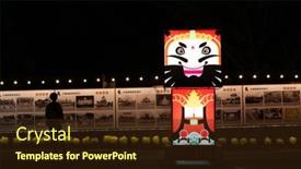  Presentation with dedication - Colorful slides enhanced with puli-township-taiwan-december-02 backdrop and a wine colored foreground