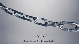  Presentation with chain - Presentation design with pull system - broken chain on gray background background and a light gray colored foreground