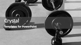  Presentation with lifting weights - Slide set with pull up - kettlebells at gym with lifting background and a dark gray colored foreground