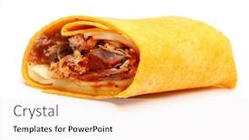  Presentation with bbq - Amazing presentation design having sandwhich - pulled pork and provolone wrap backdrop and a white colored foreground