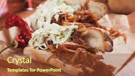  Presentation with cabbage - Amazing presentation design having pulled pork sandwich with coleslaw backdrop and a  colored foreground