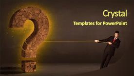  Presentation with solid oxide fuel cell - Colorful slide set enhanced with pulling a big solid question backdrop and a tawny brown colored foreground