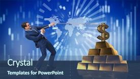  Presentation with gold - Colorful slide deck enhanced with pulling dollar and gold bullion backdrop and a  colored foreground