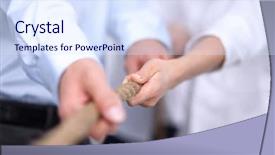  Presentation with element - PPT layouts having pulling together - concept image of business team background and a  colored foreground