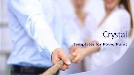  Presentation with element - Presentation with pulling together - concept image of business team background and a sky blue colored foreground