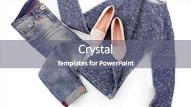  Presentation with pink blue - Beautiful slide set featuring tapered - blue jeans and pullover backdrop and a gray colored foreground
