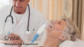  Presentation with pulmonary - Colorful PPT theme enhanced with pulmonary - doctor examining his patient backdrop and a coral colored foreground