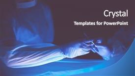  Presentation with surgery - PPT theme with pulmonary - doctors team in surgery background and a  colored foreground