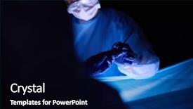  Presentation with surgery - Beautiful slide deck featuring pulmonary - doctors team in surgery backdrop and a black colored foreground