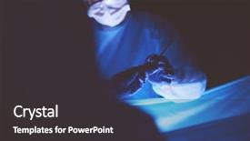  Presentation with doctor stetoscope and dark - Beautiful slide deck featuring pulmonary - doctors team in surgery backdrop and a dark gray colored foreground