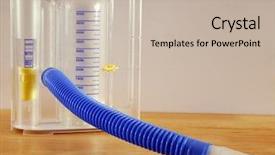  Presentation with pulmonary - Beautiful presentation theme featuring pulmonary - incentive spirometer used to encourage backdrop and a soft green colored foreground
