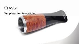  Presentation with pulmonary - Slides featuring pulmonary cancer - cigar filter isolated background and a white colored foreground