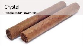  Presentation with pulmonary - Theme enhanced with pulmonary cancer - closeup of some cigars background and a light gray colored foreground