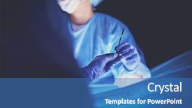  Presentation with surgery - Audience pleasing theme consisting of pulmonary disease - doctor performing surgery backdrop and a teal colored foreground