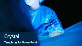  Presentation with doctor stetoscope and dark - Colorful slide deck enhanced with pulmonary disease - doctor performing surgery backdrop and a ocean colored foreground