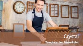  Presentation with pulp paper industry - PPT theme with pulp and water at paper background and a red colored foreground