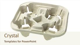  Presentation with pulp paper - Presentation theme enhanced with pulp carrier for coffee cup background and a soft green colored foreground