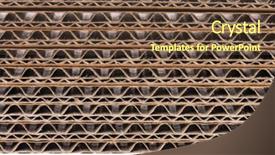  Presentation with corrugated cardboard - Presentation design enhanced with pulp paper industry - close up of side view background and a tawny brown colored foreground