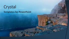  Presentation with sunrise - Audience pleasing slide deck consisting of colourful sunrise on preikestolen pulpit backdrop and a  colored foreground