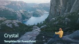  Presentation with misty - Amazing slides having misty morning on preikestolen pulpit backdrop and a ocean colored foreground