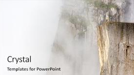  Presentation with misty - Presentation theme enhanced with misty morning on preikestolen pulpit background and a  colored foreground