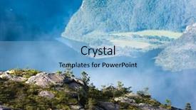  Presentation with misty - Slide deck consisting of misty morning on preikestolen pulpit background and a  colored foreground