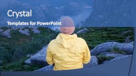 Presentation with misty - Colorful PPT layouts enhanced with misty morning on preikestolen pulpit backdrop and a  colored foreground
