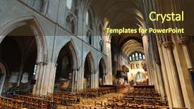 Presentation with dublin - Slides enhanced with christian pulpit - st patrick's cathedral in dublin background and a tawny brown colored foreground